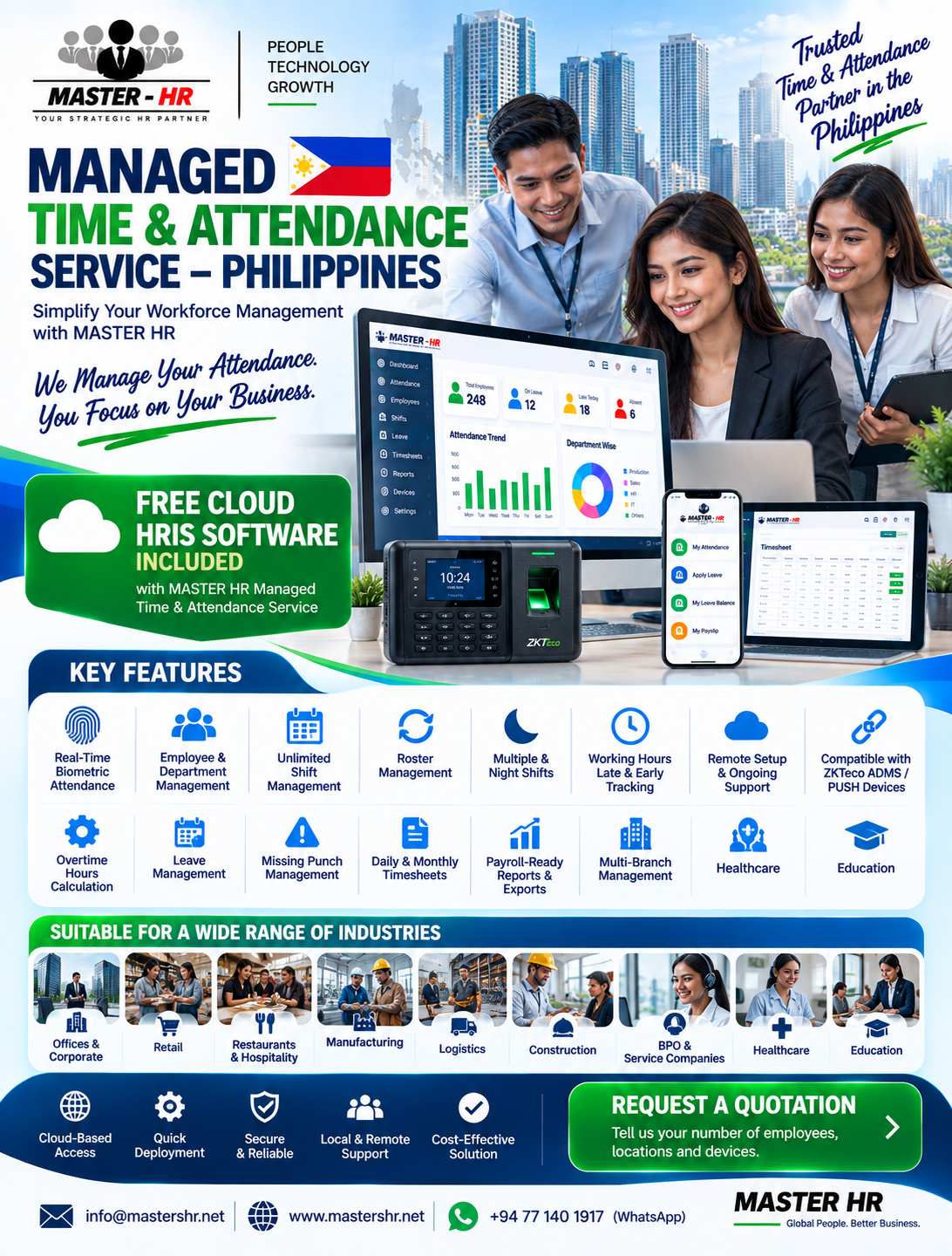 Master HR Managed Time and Attendance Philippines