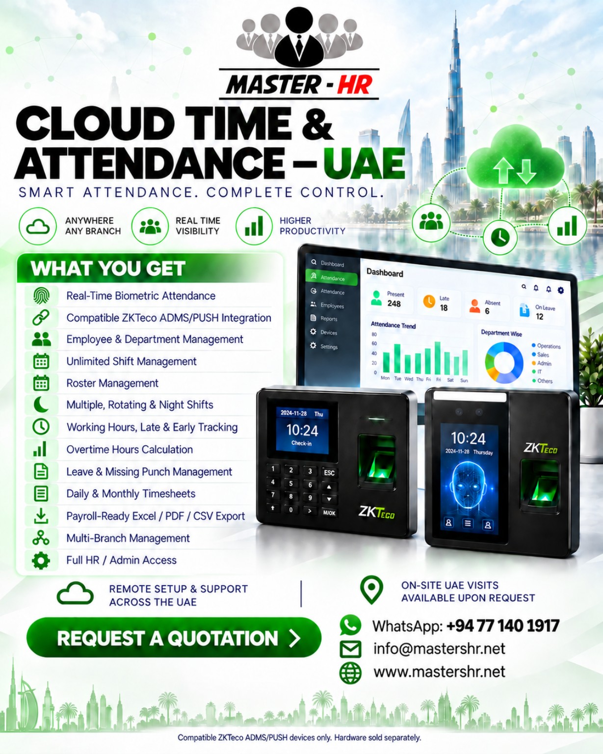 Master HR Cloud Time and Attendance UAE